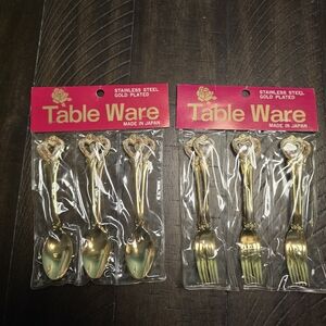 Gold Plated Table Ware Set - Made in Japan
